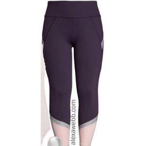 Purple pink and grey 7/8 yoga pant leggings